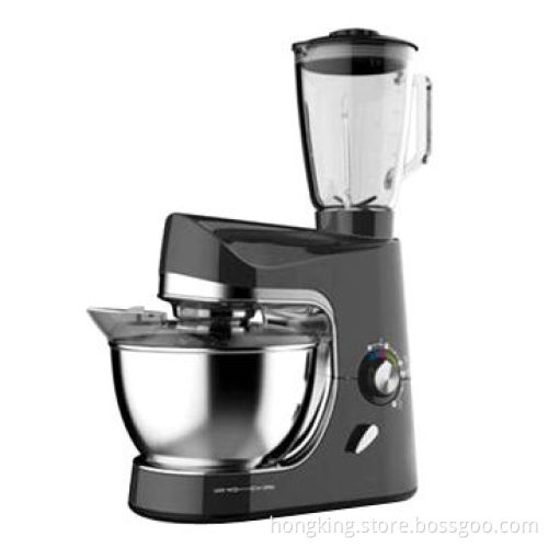 Stainless steel bowl stand mixer with 4.5L capacity and 1.5L glass blender, pulse function setting